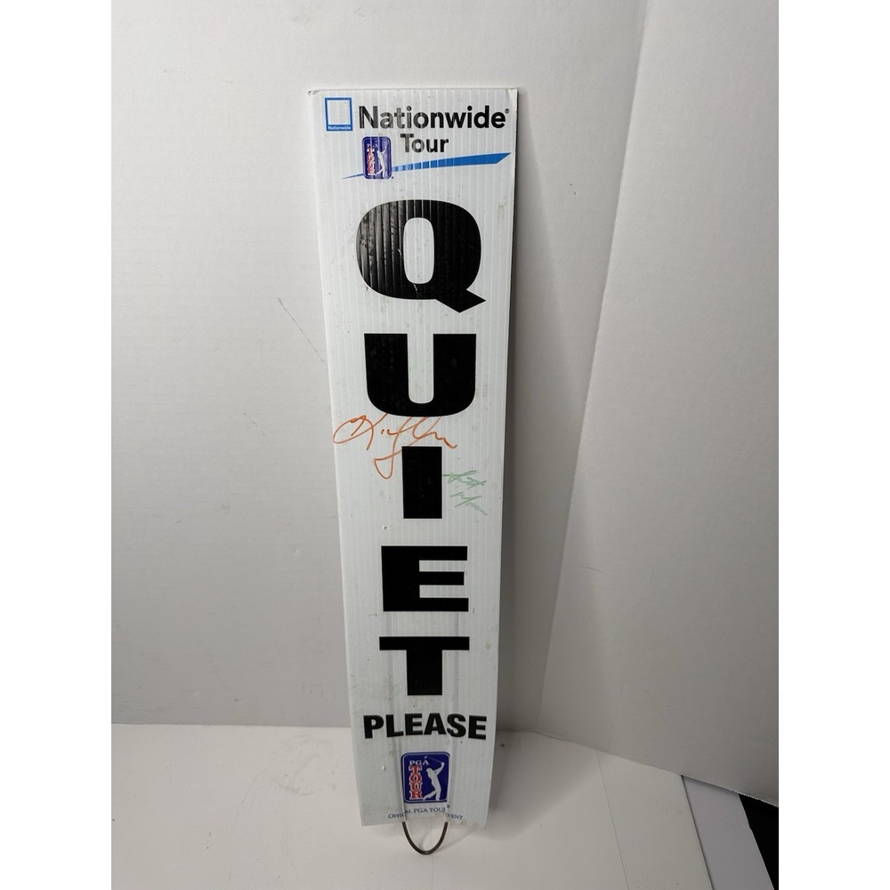 PGA Nationwide Tour Quiet Please Sign Signed Scott Moran Golf Memorabilia